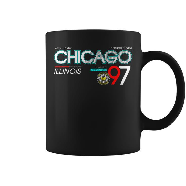 Chicago City Flag Downtown Skyline Chicago 3 Coffee Mug