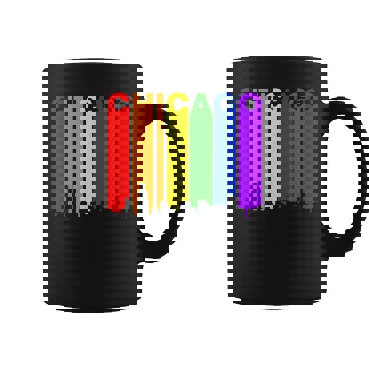 Chicago Illinois Lgbtq Gay Pride Rainbow Skyline  Coffee Mug