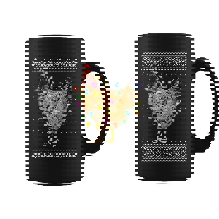 Chicken Christmas Tree Lights Ugly Christmas Sweater Coffee Mug