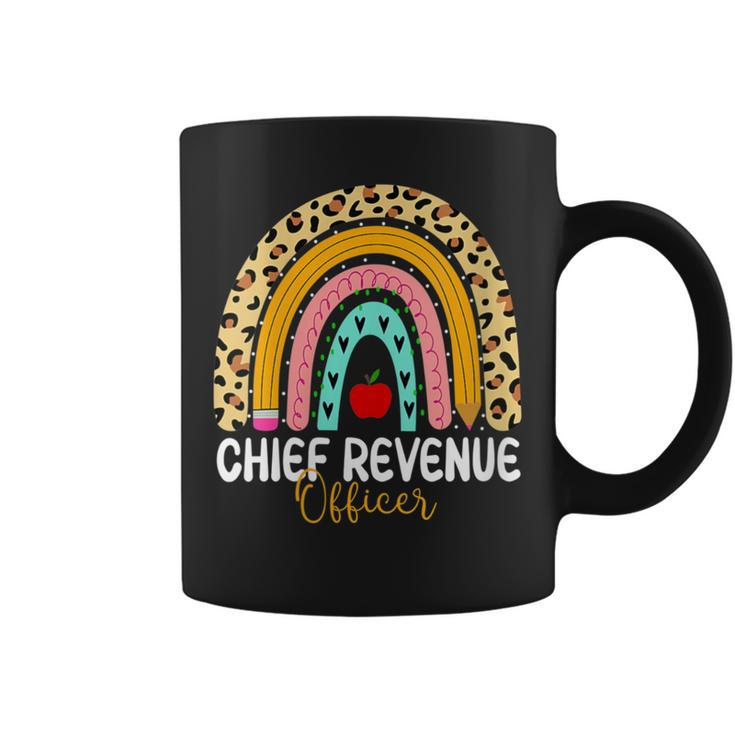 Chief Revenue Officer Leopard Rainbow Finance Back Work Coffee Mug