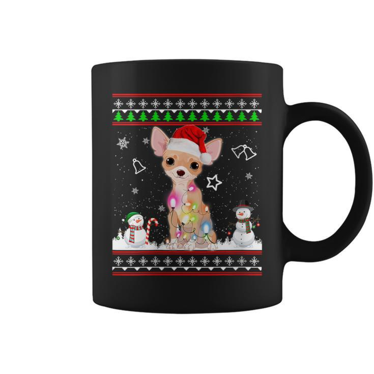 Chihuahua Christmas Dog Light Ugly Sweater Coffee Mug