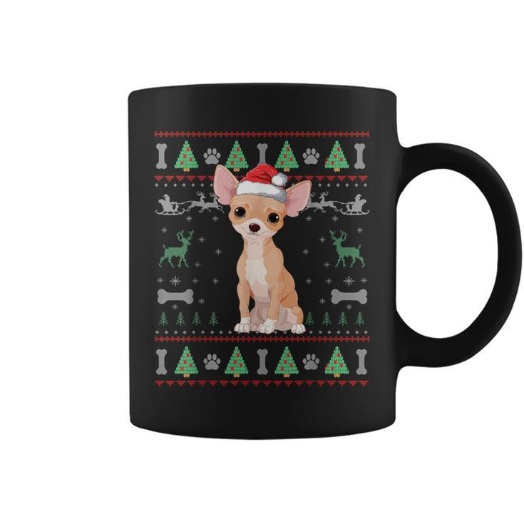 Chihuahua Ugly Christmas Sweater Santa Dog Lover Coffee Mug
