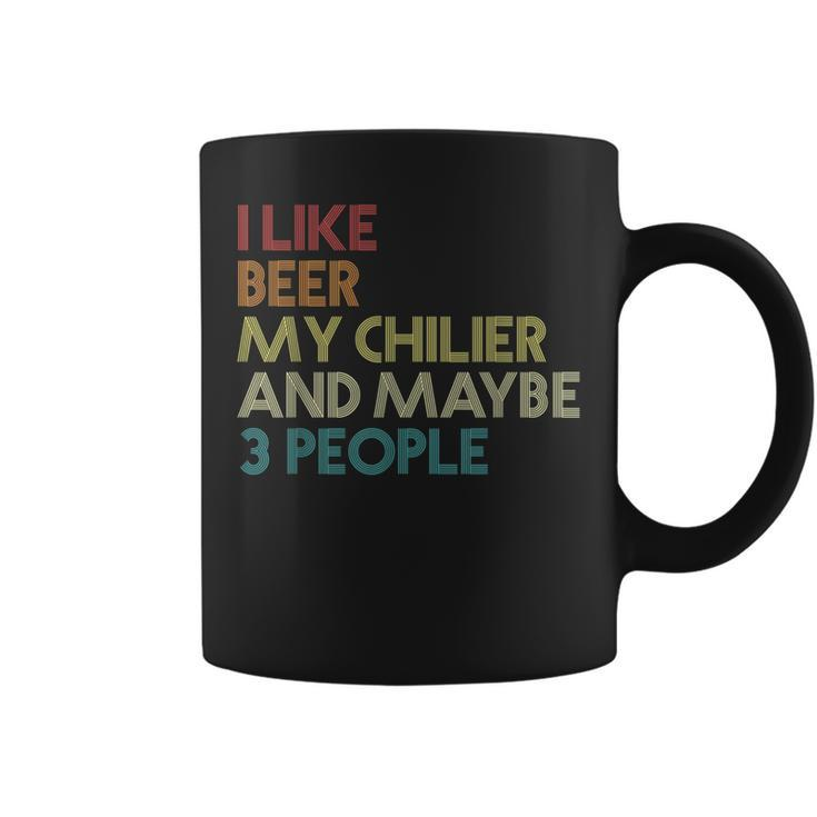 Chilier Dog Owner Beer Lover Quote Vintage Retro Coffee Mug