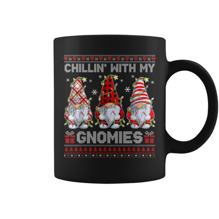 Chillin With My Gnomies Ugly Christmas Sweaters Pajama Xmas Coffee Mug