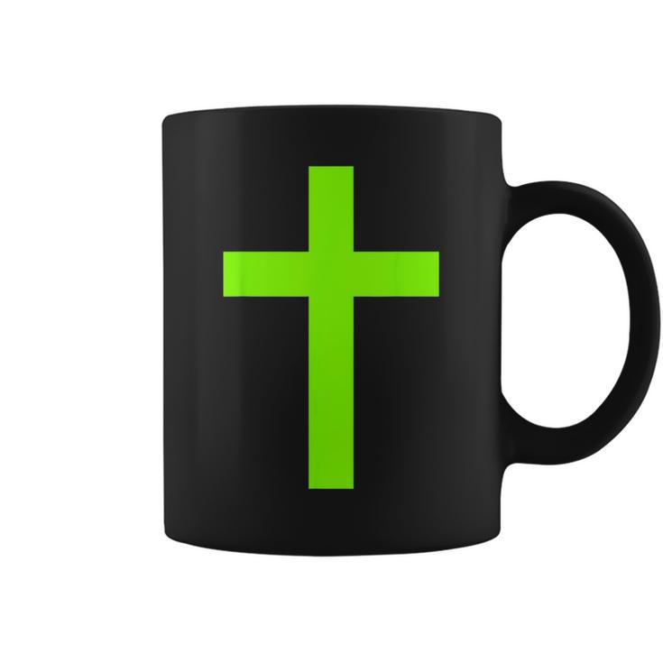 Christian God Jesus Cross Lime Green  Coffee Mug