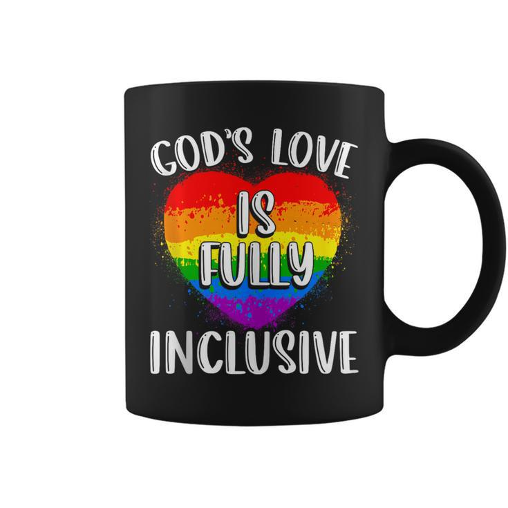 Christian Gods Love Is Fully Lgbt Flag Gay Pride Month  Coffee Mug