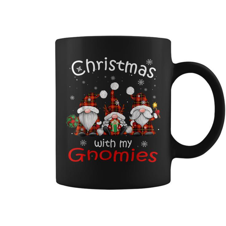 Christmas With My Gnomies Buffalo Red Plaid Gnome For Family Coffee Mug
