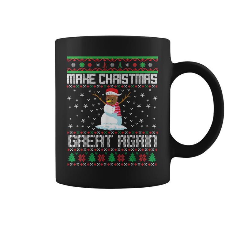 Make Christmas Great Again Ugly Christmas Sweater Snowman Coffee Mug