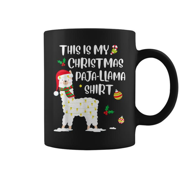 This Is My Christmas Llama Pajama Pyjama Top Christmas Coffee Mug
