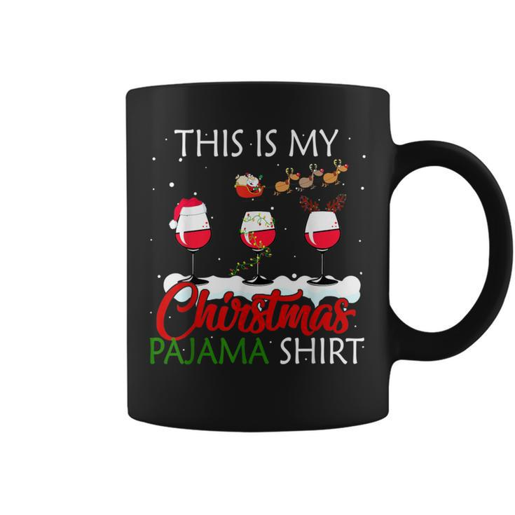This Is My Christmas Pajama Wine Lover Xmas Coffee Mug