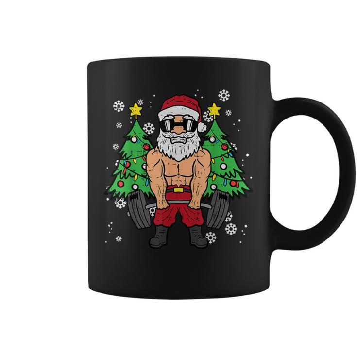 Christmas Santa Deadlift Xmas Weightlift Gym Women Coffee Mug