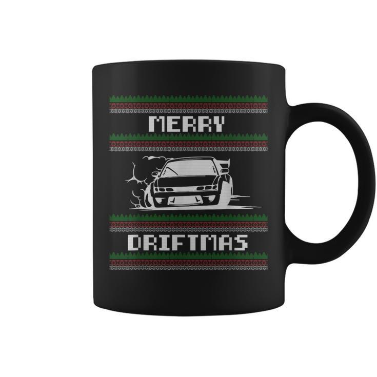 Christmas Ugly Sweater Pun Merry Driftmas Car Drift Racer Coffee Mug