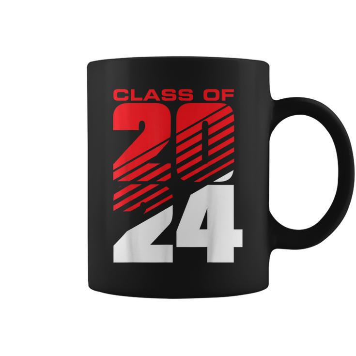 Class Of 2024 High School Senior Graduation Red Sports Style Coffee Mug