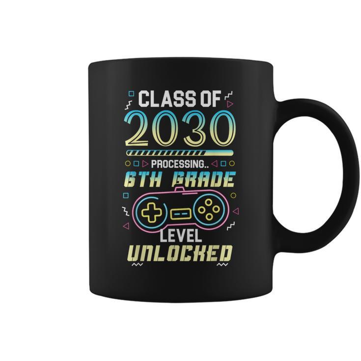 Class Of 2030 Gaming 6Th Grade Level Unlocked Back To School Coffee Mug