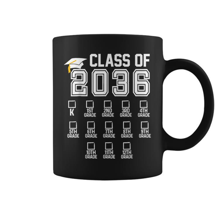 Class Of 2036 Grow With Me Graduation First Day Of School Coffee Mug