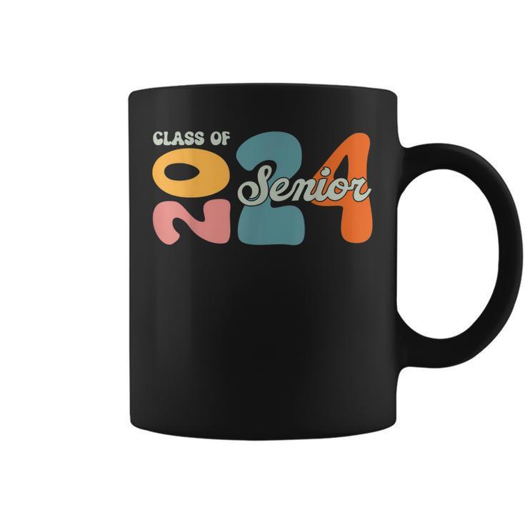 Class Of 2024 Senior 2024 Retro Groovy Graduation Coffee Mug