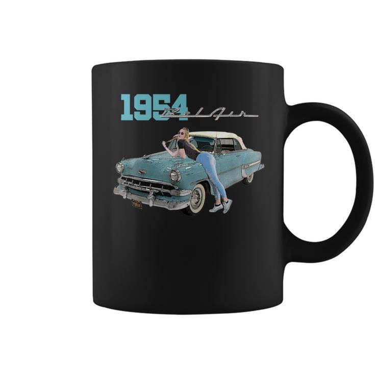 Classic Cars 1954 Belair 50S Convertible Car Collectors Coffee Mug