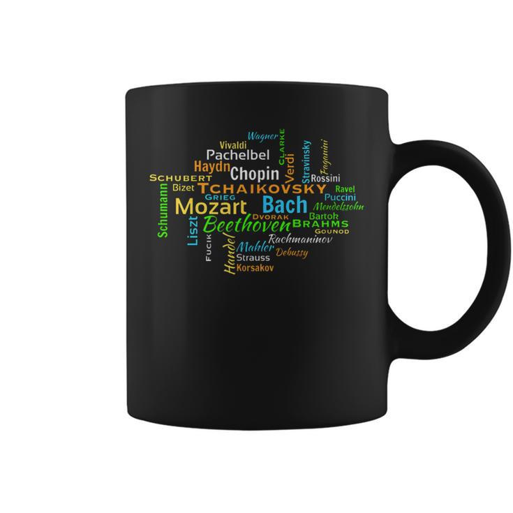 Classical Composers Word Cloud Music Lovers Coffee Mug