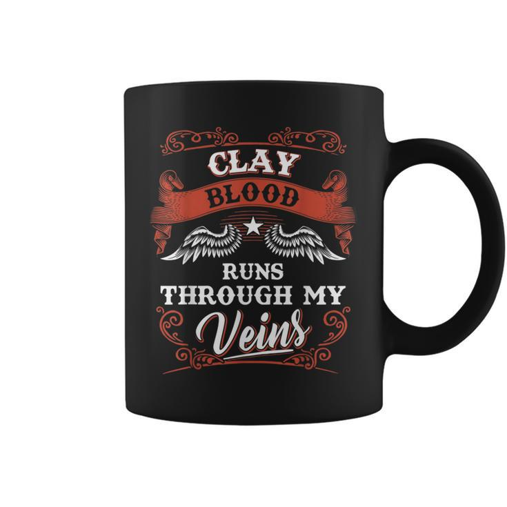 Clay Blood Runs Through My Veins Family Christmas Coffee Mug