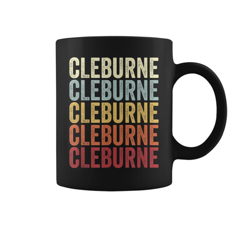 Cleburne Texas Cleburne Tx Retro Vintage Text Coffee Mug