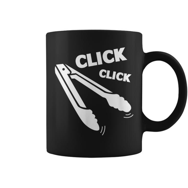 Click Click Tongs Bbq Barbecue Funny Coffee Mug