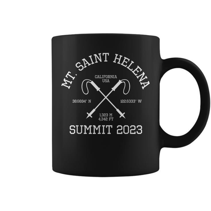 Climbed Mount Saint Helena Summit 2023 California Usa Hike Coffee Mug