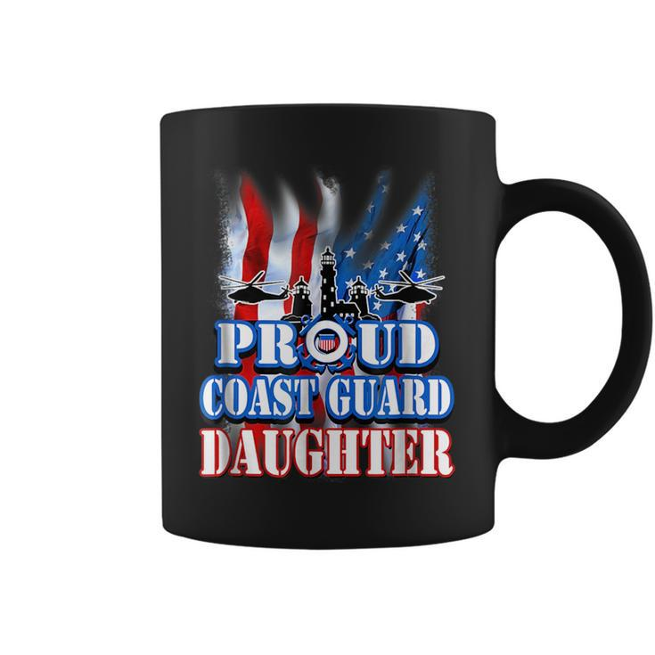 Coast Guard Daughter Usa Flag Military Women Funny Gifts For Daughter Coffee Mug