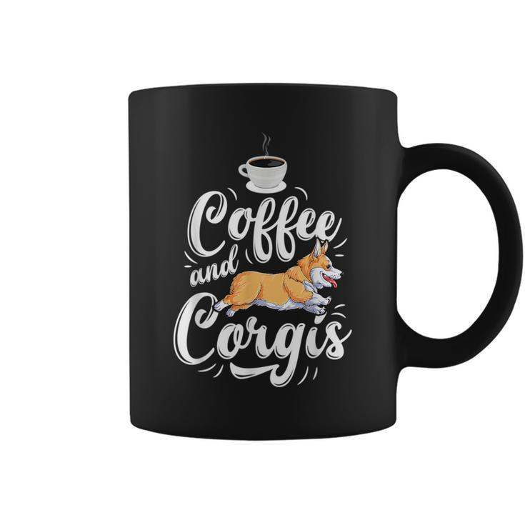 Coffee And Corgis T  Corgi Dog Caffeine Lover Men Women  Coffee Mug