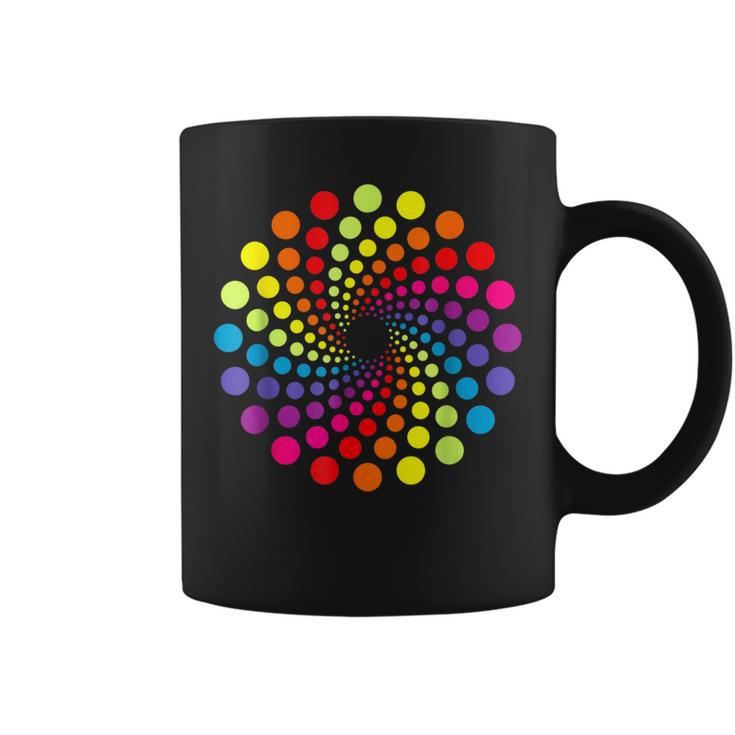Colored Multicolor Polka Dot September 15Th Dot Day Rainbow Coffee Mug