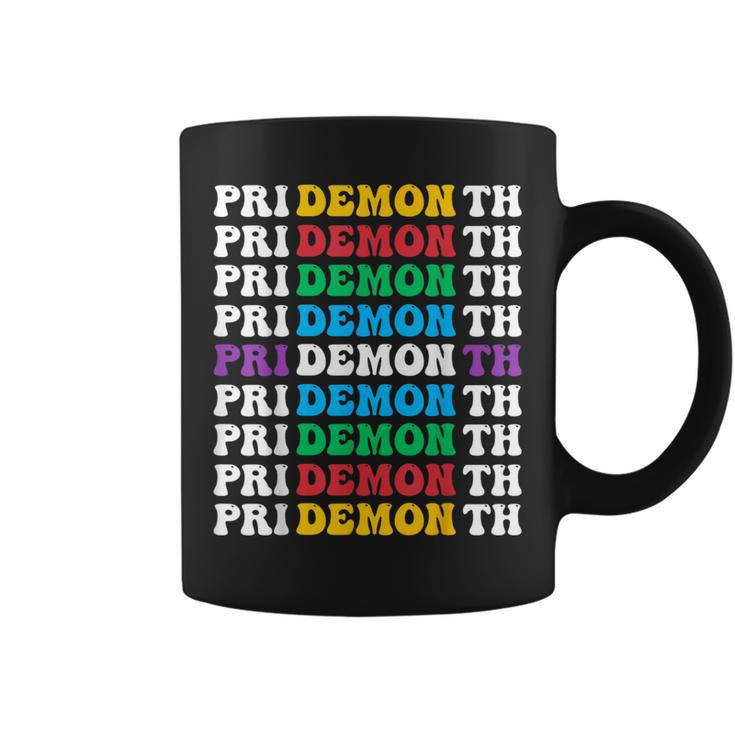 Colorful Gay Pride Lgbt June Month Pride Month Demon  Coffee Mug