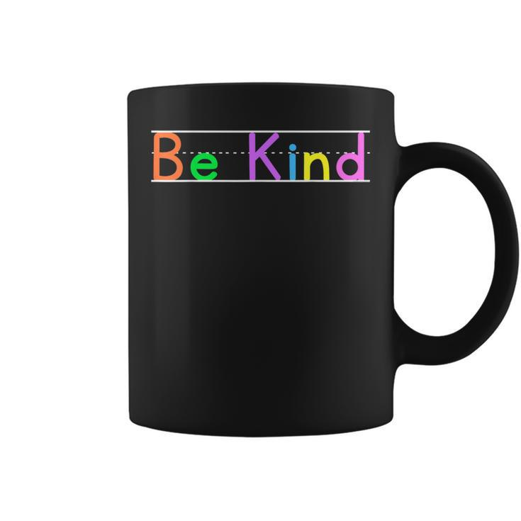 Colorful Be Kind Primary Style Boys Girls Teachers Coffee Mug