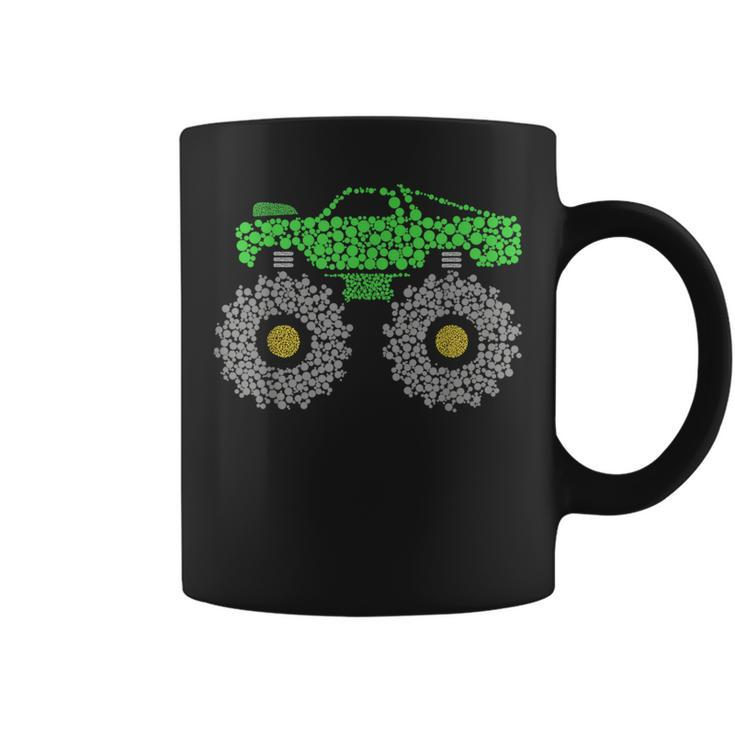 Colorful Polka Dot Monster Truck International Dot Day Coffee Mug