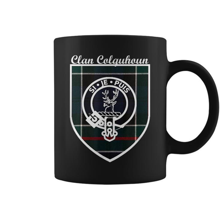 Colquhoun Surname Last Name Scottish Clan Tartan Badge Crest Funny Last Name Designs Funny Gifts Coffee Mug