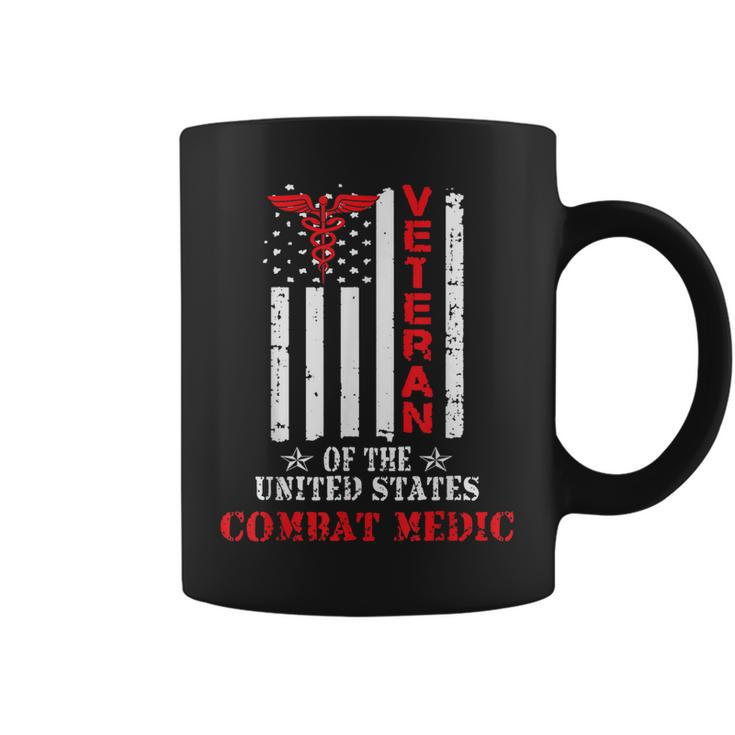Combat Medic Veteran Patriotic American Flag Army Gift  Coffee Mug