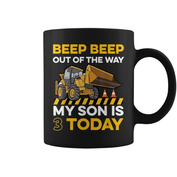 Construction Quote For A Dad Of A 3 Year Old Birthday Boy Coffee Mug
