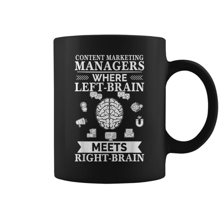 Content Marketing Managers Left-Brain Meets Right-Brain Coffee Mug