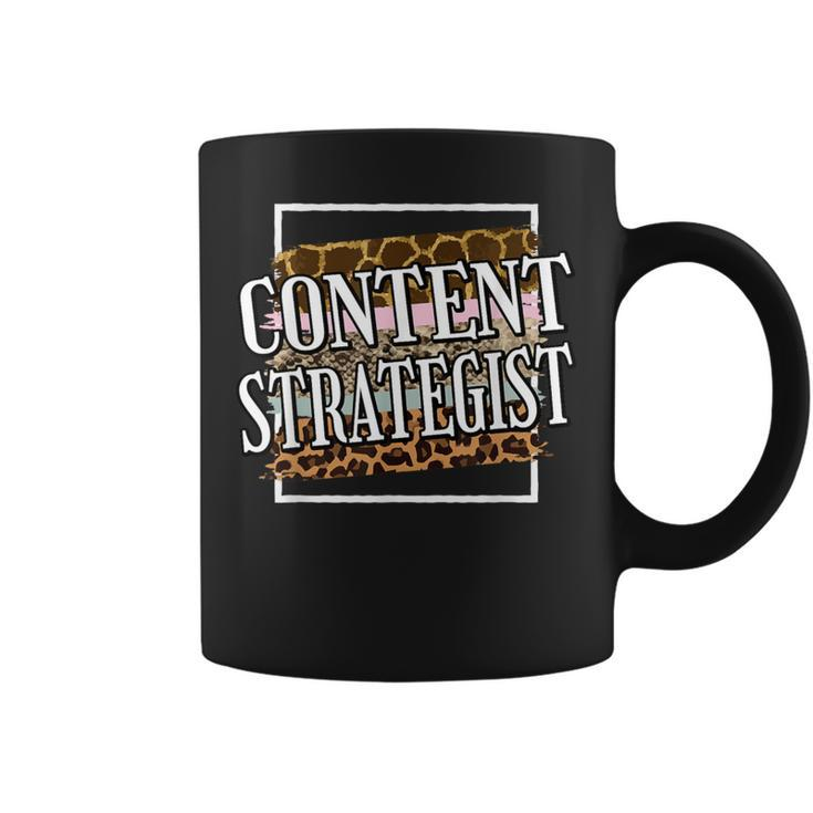 Content Strategist Leopard Print Coffee Mug