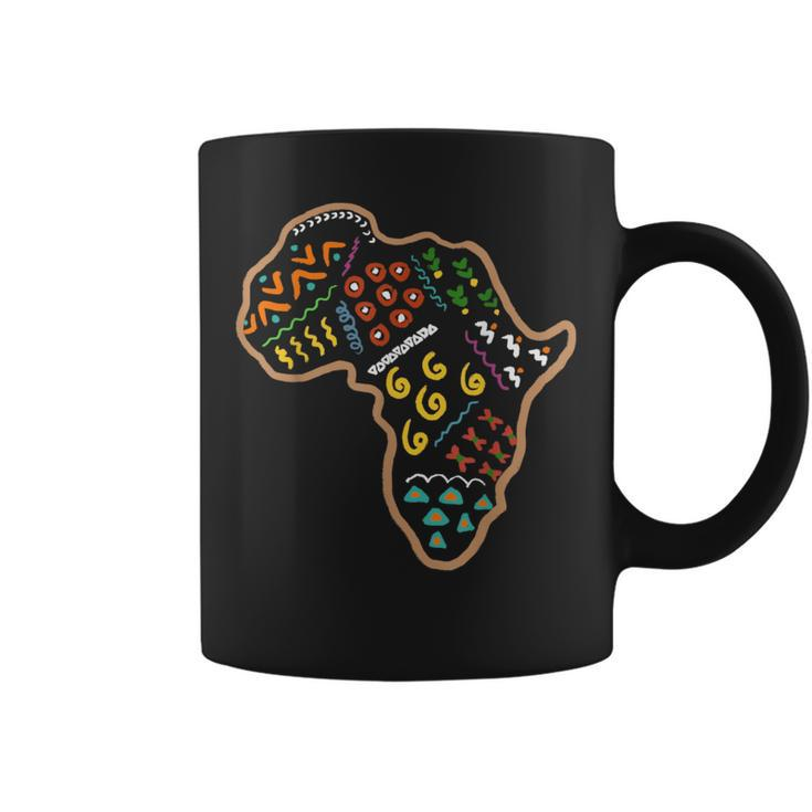 Continent Of Africa Colorful Doodle Design Coffee Mug