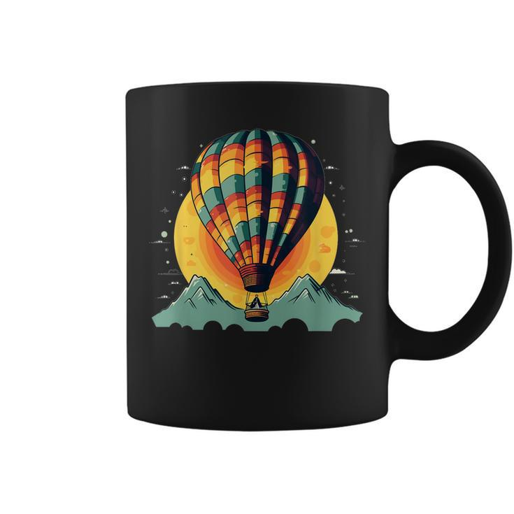 Cool Hot Air Balloon With Mountains  Coffee Mug