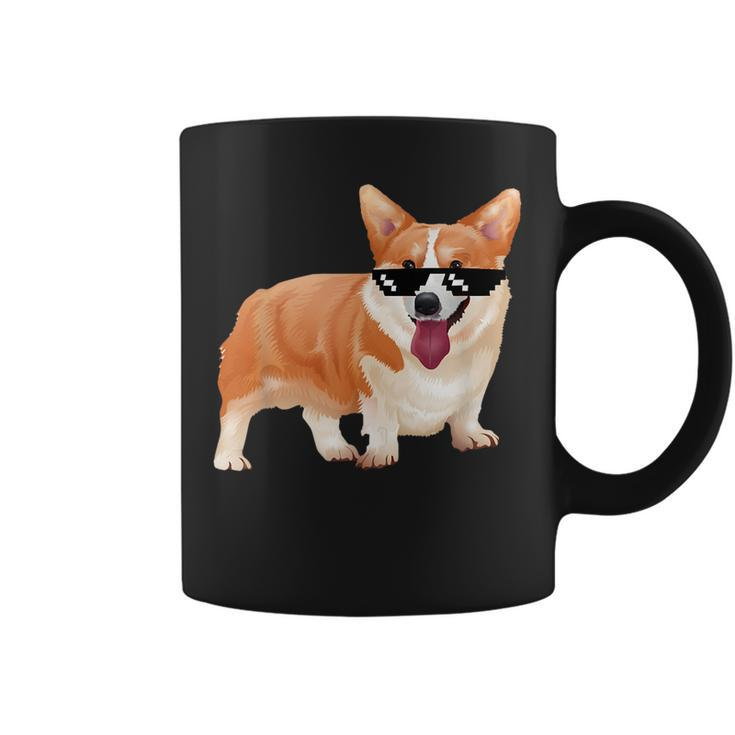 Corgi Dog Meme With Glasses  Coffee Mug