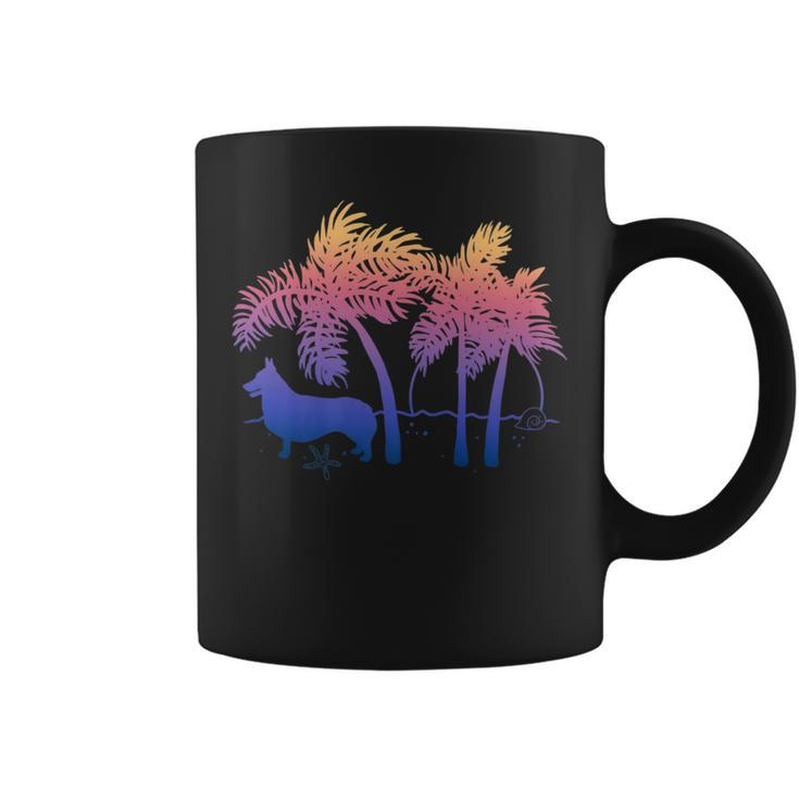 Corgi Ombre Beach Sunrise   Coffee Mug
