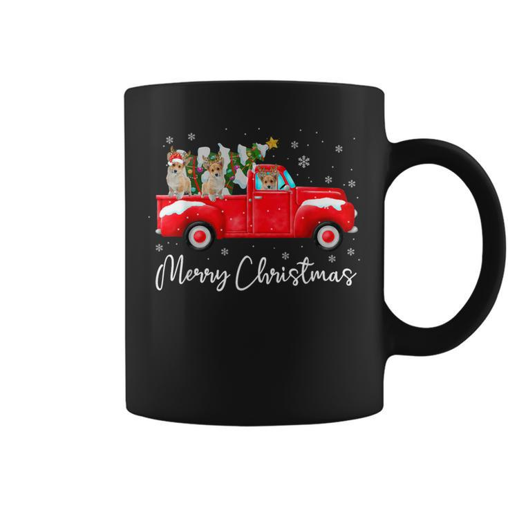 Corgi Red Truck Christmas Santa Hat Xmas Dog Lover Coffee Mug