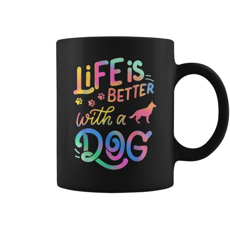 Corman Shepherd Life Is Better With My Dog Mom Dad Coffee Mug