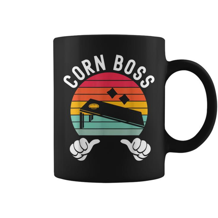 Corn Boss Bean Bag Player Funny Cornhole  Coffee Mug