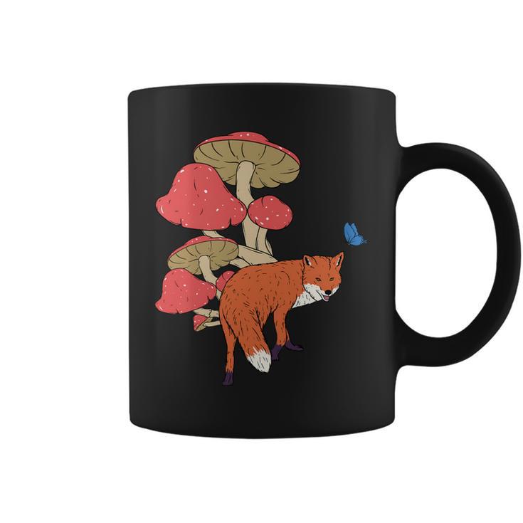 Cottagecore Fox Mushroom Animal Forest Coffee Mug