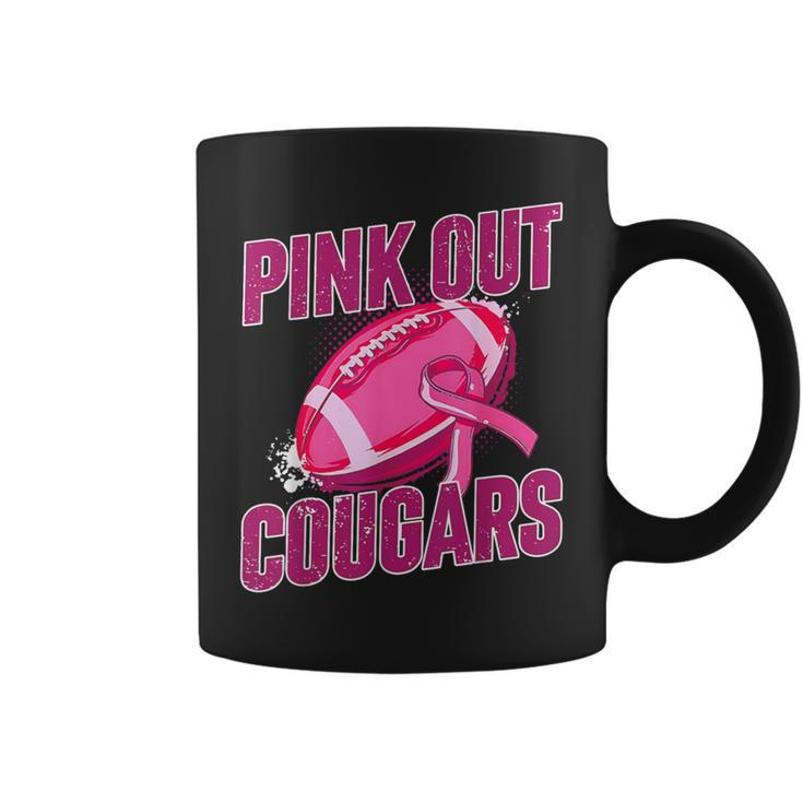 Cougars Pink Out Football Tackle Breast Cancer Coffee Mug