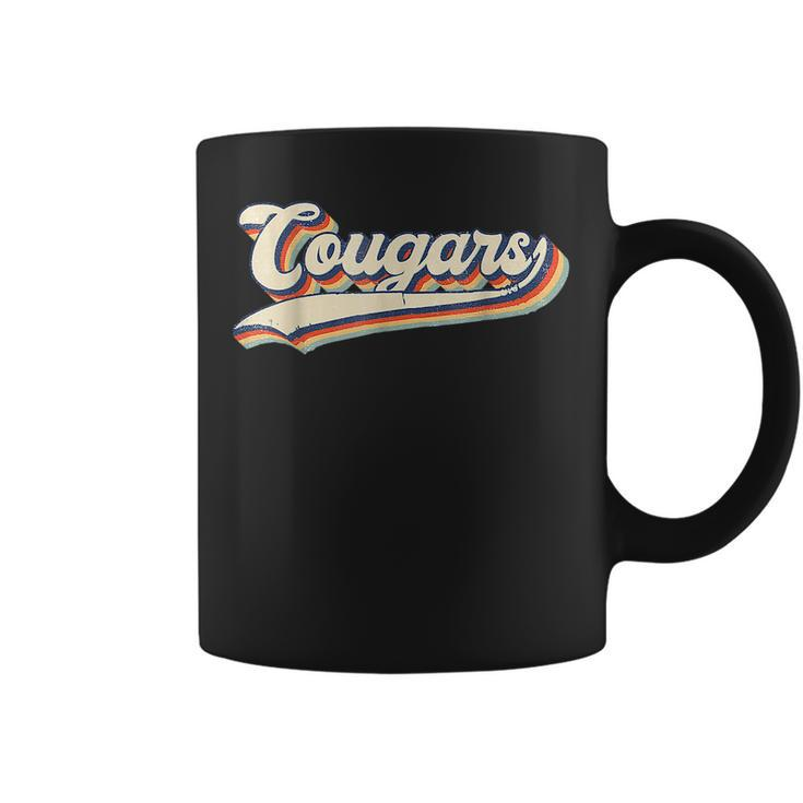 Cougars Sports Name Vintage Retro For Boy Girl Coffee Mug