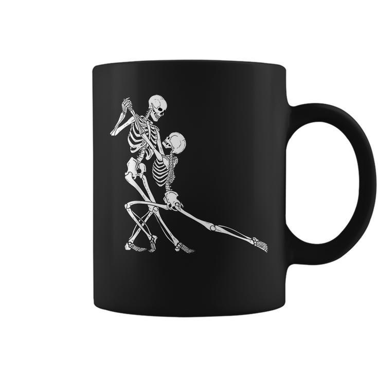 Couple Dancing Skeletons Vintage Day Of Thedead Halloween Dancing Funny Gifts Coffee Mug