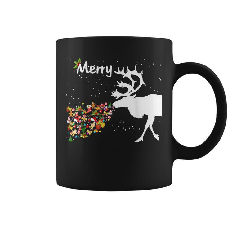 Couples Sick Reindeer Diy Ugly Christmas Sweater Coffee Mug