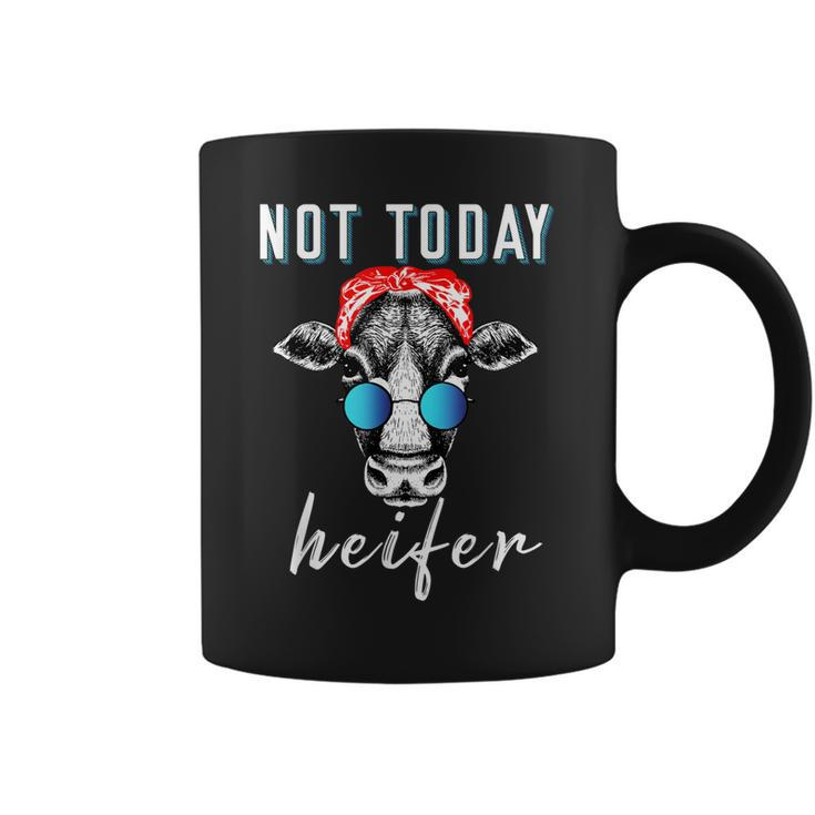 Cow Not Today Heifer Cow Bandana   Coffee Mug